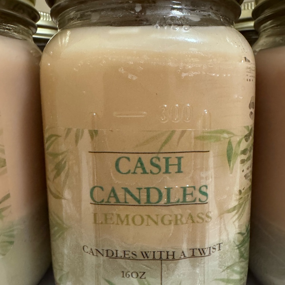 Cash Candles Lemongrass Scented Candles